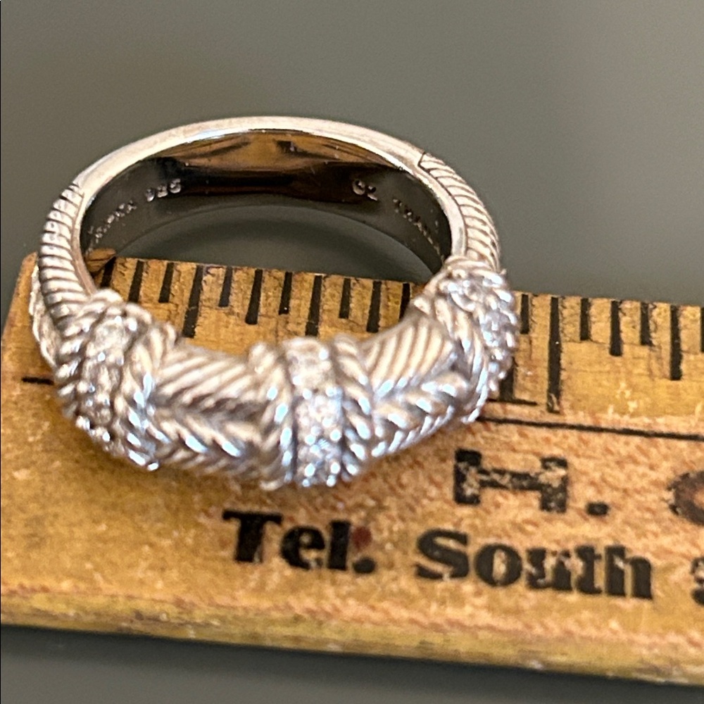 Judith Ripka sterling silver stack rings. Set of 3. Size 8 - Picture 5 of 14